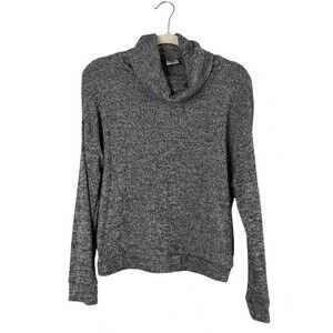 Hello Mello Women’s Large Gray Cowl Neck CuddleBlend Sweater Cozy